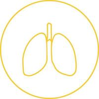 Beautiful lungs vector line icon