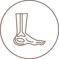 Beautiful foot vector line icon