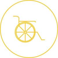 Beautiful wheel chair vector line icon