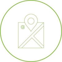 Mark on maps line icon vector