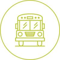 hermoso icono de línea de vector de autobús escolar