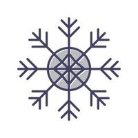 icono de vector de copo de nieve