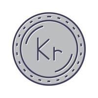 Krone Currency Vector Icon