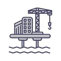 Oil Platform Vector Icon