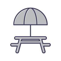 Camping Table Vector Icon