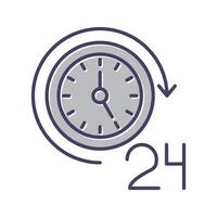 24 Hours Vector Icon