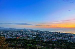 Landscape Hua Hin city at sunrise photo