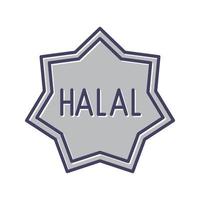 icono de vector halal