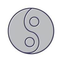 icono de vector de yin yang