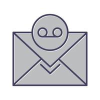 icono de vector de correo de voz