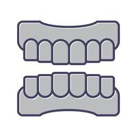 icono de vector de dentadura postiza