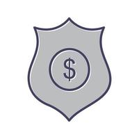 icono de vector de insignia de dólar