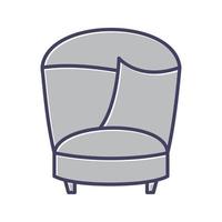 icono de vector de silla elegante