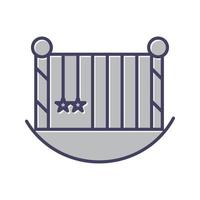 Baby Cot Vector Icon