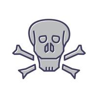 icono de vector de calavera pirata