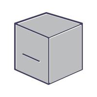 icono de vector de cubo