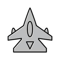 icono de vector de avión de combate