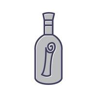 Scroll in Bottle Vector Icon