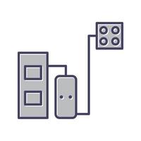 icono de vector de caldera de combustible sólido