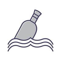 Bottle in Water Vector Icon