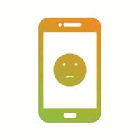 Unique Sad Face Vector Glyph Icon