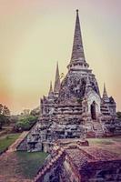 Vintage Wat Phra Si Sanphet, Thailand photo