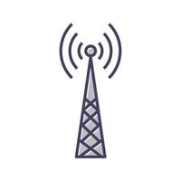 icono de vector de torre de telecomunicaciones