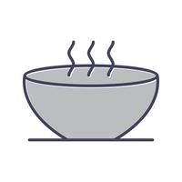 icono de vector de sopa caliente