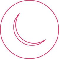 Unique New Moon Vector Line Icon