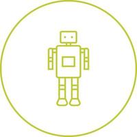 Unique Robot Vector Line Icon