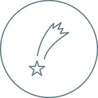 Unique Star Falling Vector Line Icon