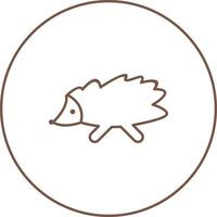 Unique Hedgehog Vector Line Icon