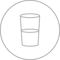 Unique Water Glasses Vector Line Icon