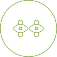 Unique Cuff Links Vector Line Icon