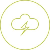 Unique Cloud Vector Line Icon