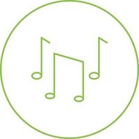 Unique Musical Notes Vector Line Icon