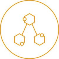 Unique Chemical Structure Vector Line Icon