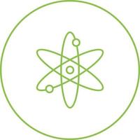 Unique Atom Vector Line Icon