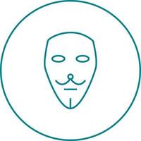 Unique Two Masks Vector Line Icon