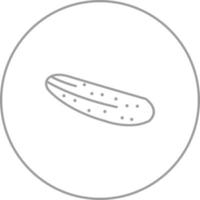 Unique Cucumber Vector Line Icon