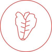 Unique Lettuce Vector Line Icon