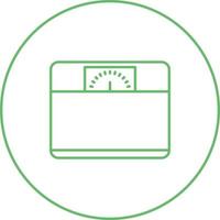 Unique Weighing Machine Vector Line Icon