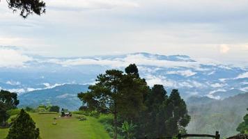 Peak for stunning views of mountains clouds and fog photo