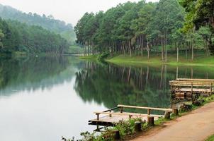 Pang Ung, Beautiful forest lake in the morning photo