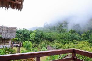 View from balcony of a cabin photo