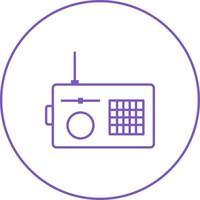 Unique Radio Vector Line Icon