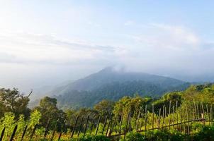 Viewpoint Doi Ang Khang mountains in Chiang Mai province of Thailand photo