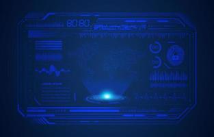 Modern HUD Technology Screen Background vector