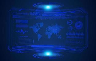 Modern HUD Technology Screen Background vector