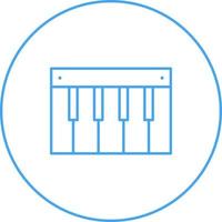 Unique Piano Vector Line Icon